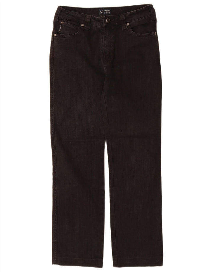 Женские прямые джинсы ARMANI W29 L29, черный хлопок