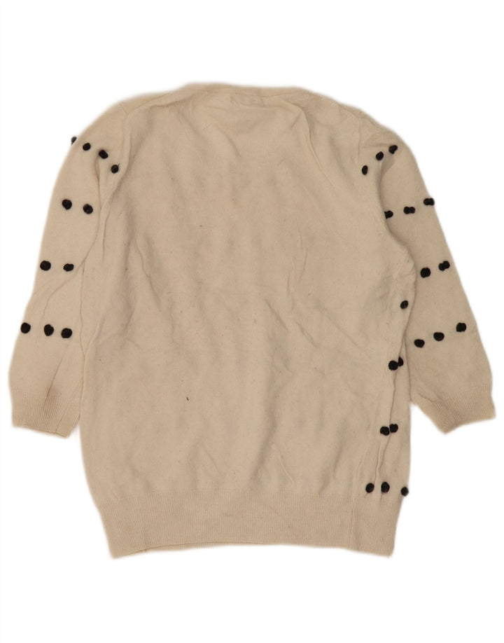 Женский джемпер с вырезом лодочкой J. Crew, размер UK 10, маленький, из вискозы кремового цвета