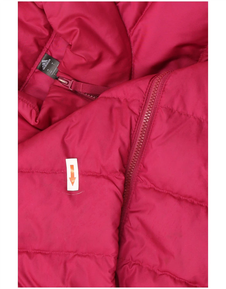 Женская стеганая куртка Adidas UK 8/10, маленький розовый полиэстер