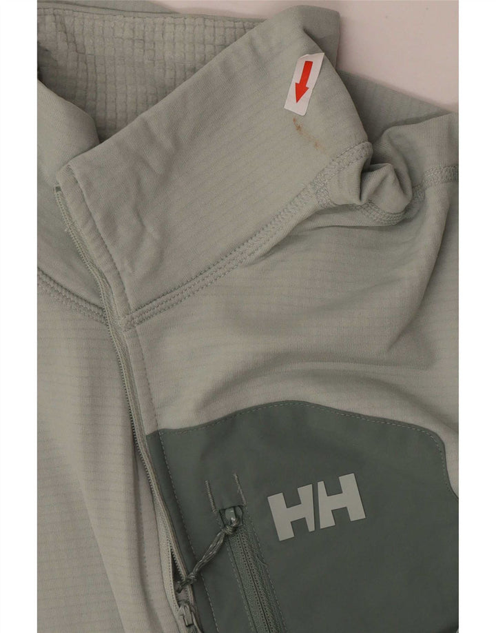 Helly Hansen Мужской пуловер с воротником на молнии, спортивный костюм, средний зеленый цветной блок