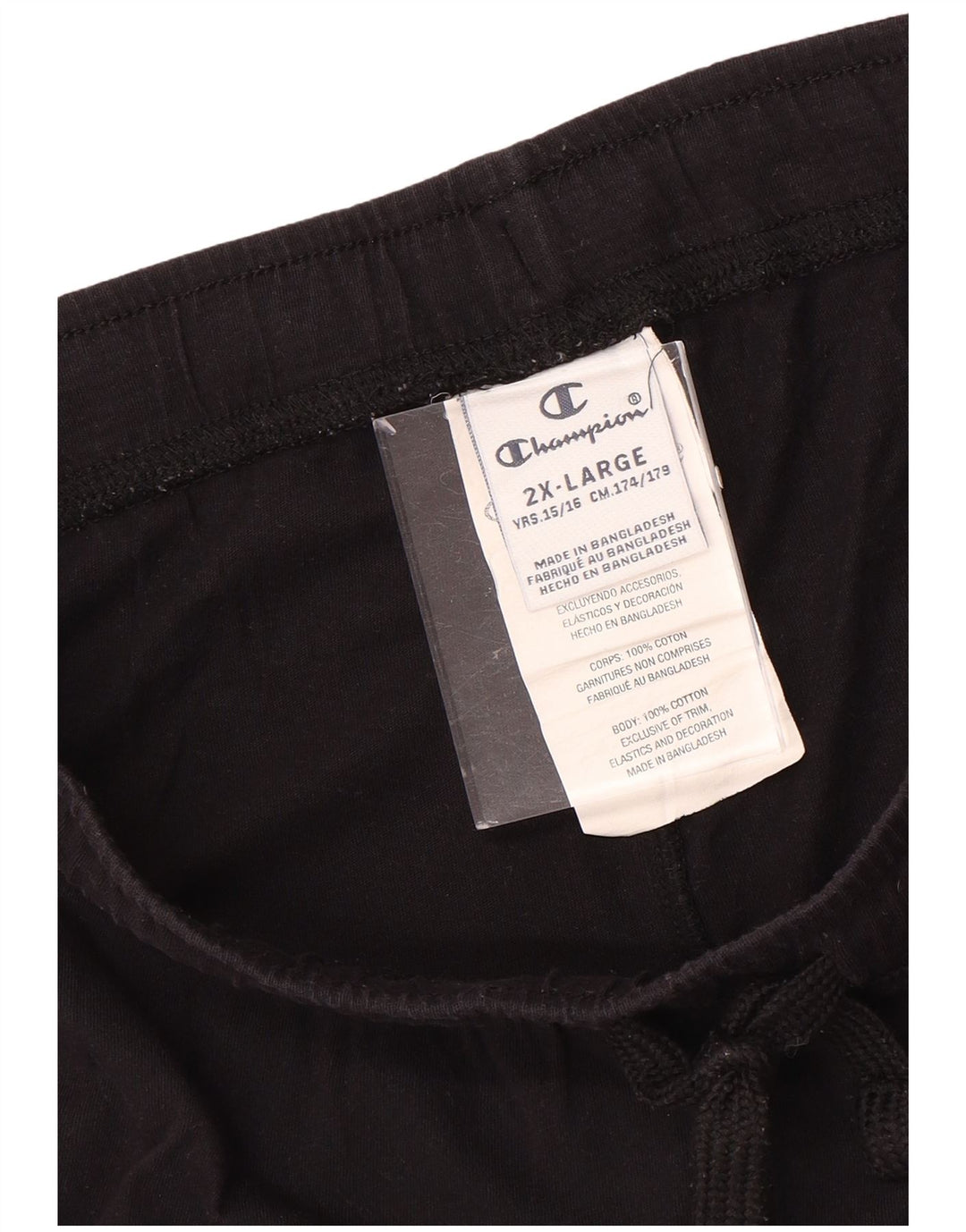 Спортивные шорты CHAMPION для девочек 15–16 лет, размер 2XL, хлопок, черный цвет тай-дай