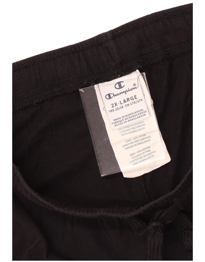 Спортивные шорты CHAMPION для девочек 15–16 лет, размер 2XL, хлопок, черный цвет тай-дай