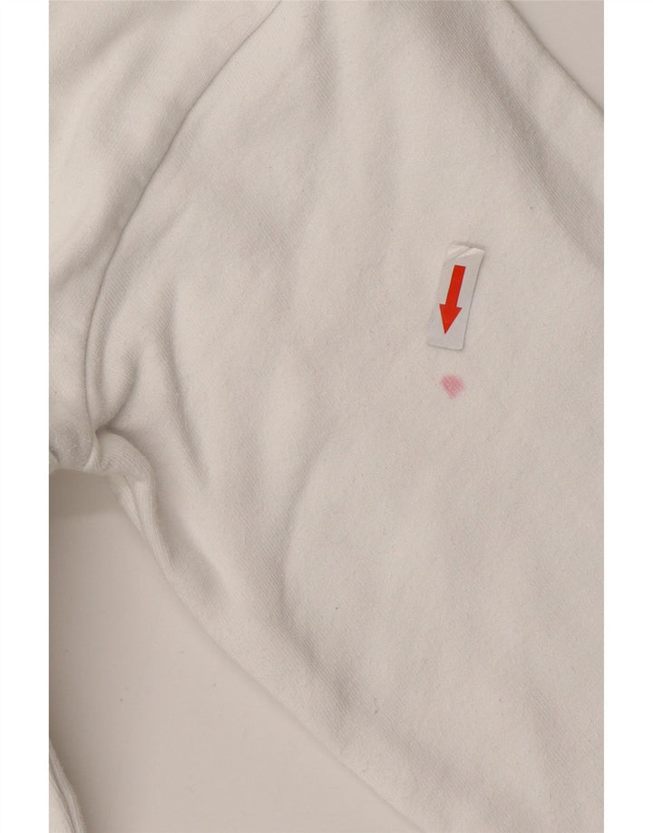 Женский джемпер с капюшоном оверсайз с рисунком LEVI'S UK 6 XS, белый хлопок