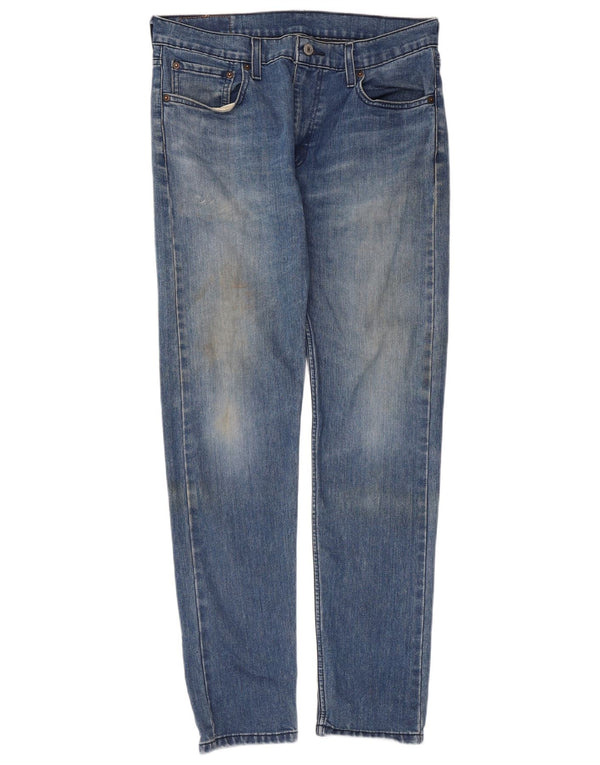 Мужские зауженные зауженные джинсы Levi's 512 W32 L32 синие, хлопок