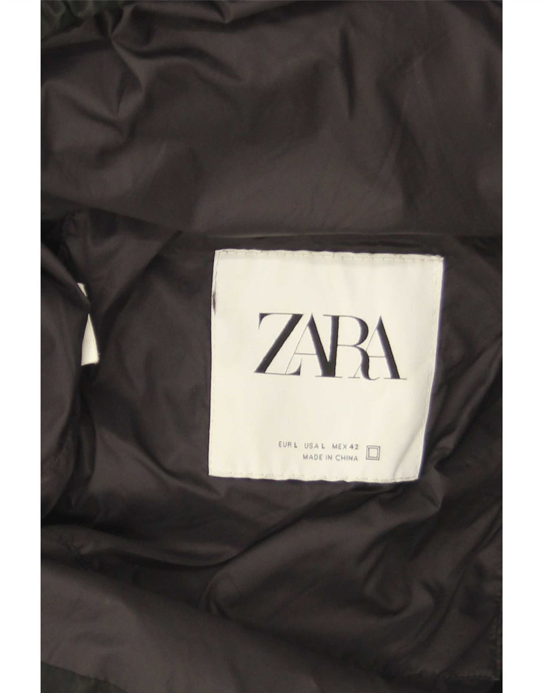 Мужская стеганая куртка Zara UK 40, большая черная
