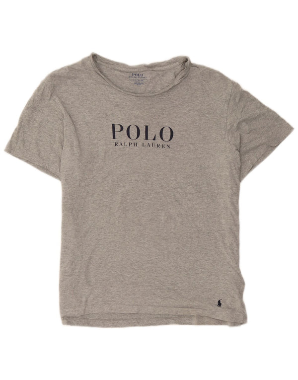 Женская футболка с рисунком Polo Ralph Lauren Top UK 16, большой серый хлопок