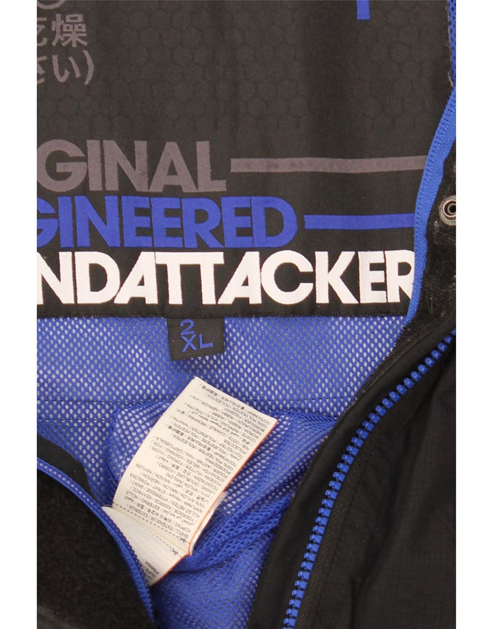 Мужская дождевик SUPERDRY The Wind Attacker с рисунком UK 44 2XL, черный нейлон