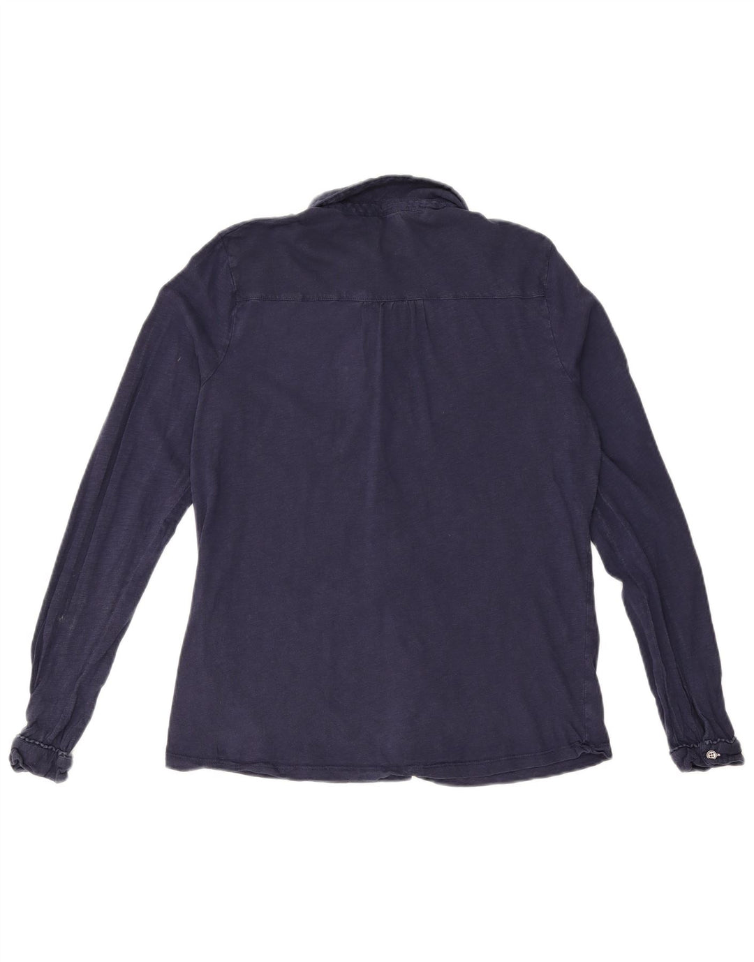 Женская рубашка White Stuff UK 12, средний темно-синий хлопковый цвет