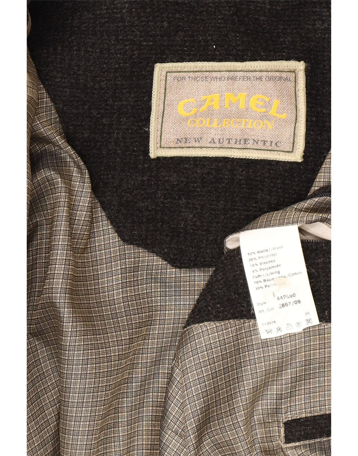 Мужской вязаный пиджак на 3 пуговицах CAMEL ACTIVE, Великобритания 40, большая серая шерсть