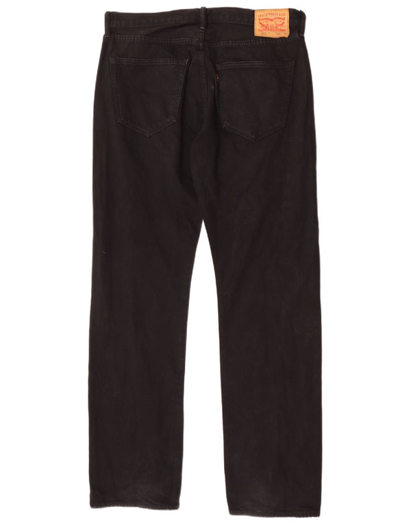 Мужские прямые джинсы Levi's 501 W32 L34, черный хлопок
