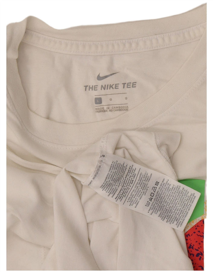 Мужская футболка с рисунком Nike, большой белый хлопок