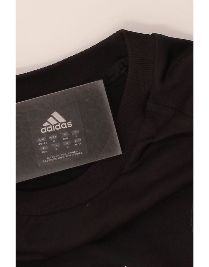 ADIDAS Mens Climalite Graphic Top Long Sleeve UK 40/42 Medium Black Vintage Adidas and Second-Hand Adidas from Messina Hembry 