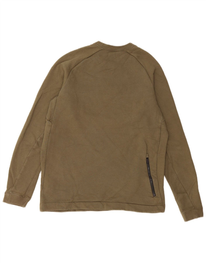 NIKE Mens Sweatshirt Jumper Medium Khaki Cotton