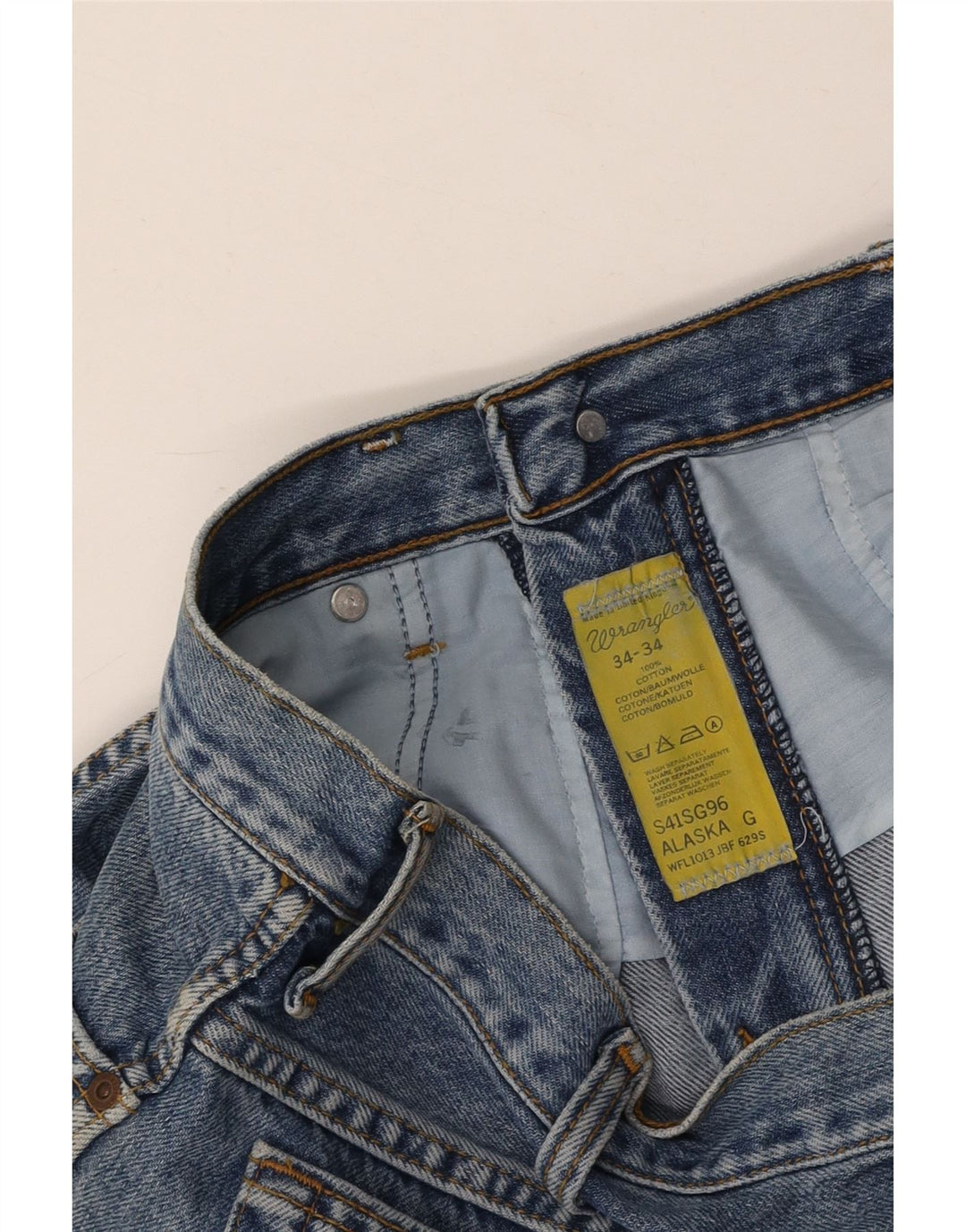 Мужские прямые джинсы WRANGLER Alaska W34 L27, синие, хлопок