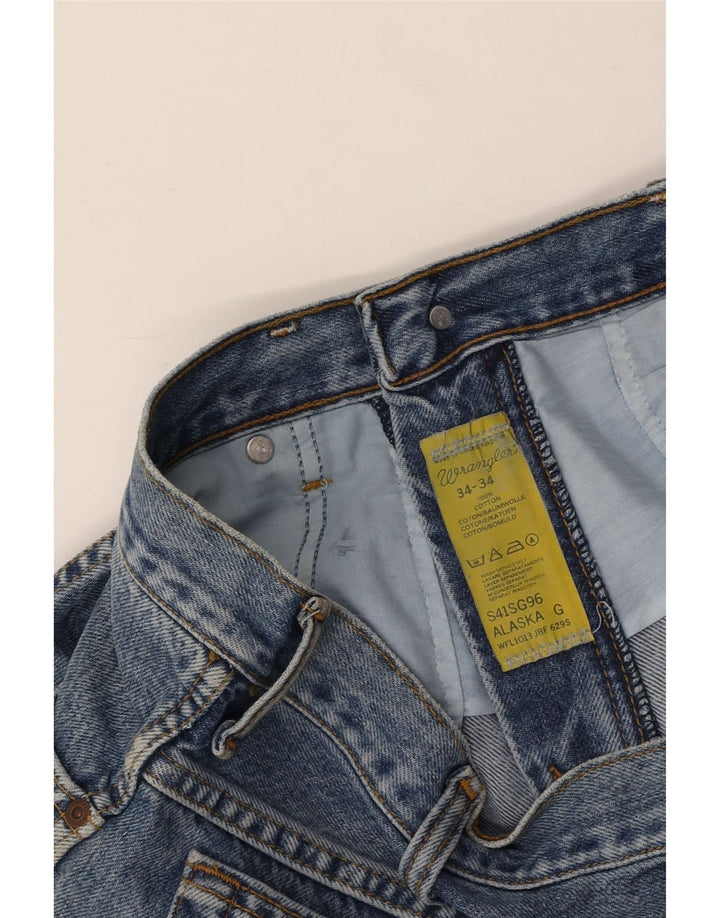 Мужские прямые джинсы WRANGLER Alaska W34 L27, синие, хлопок