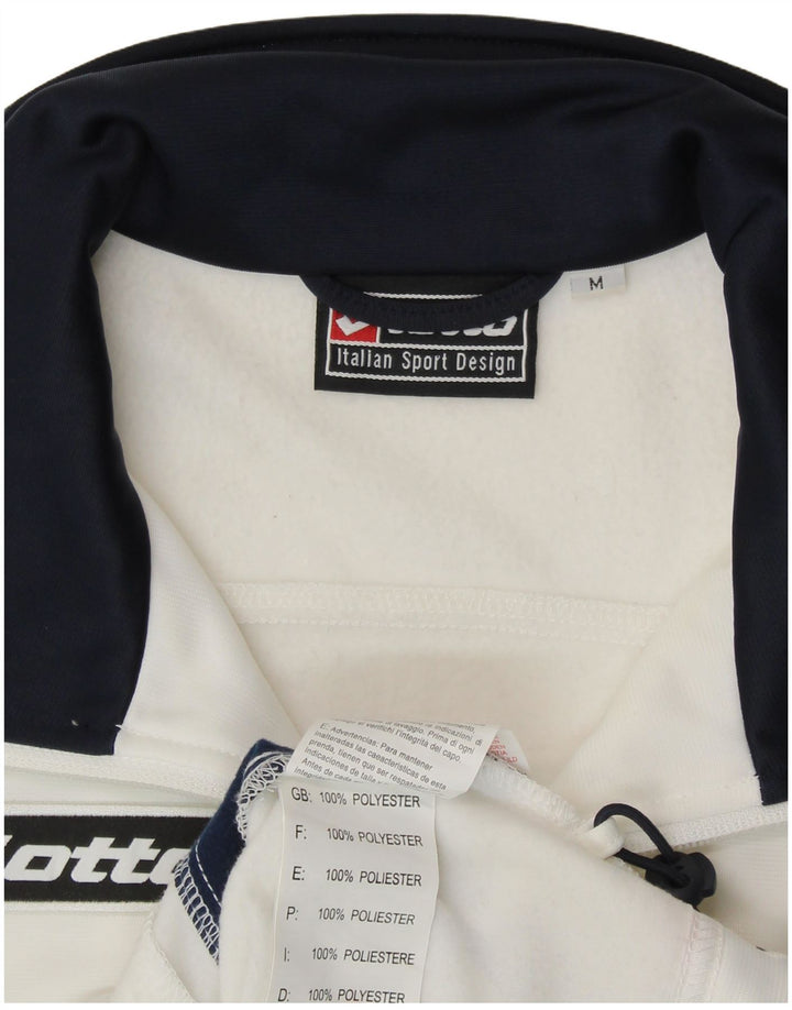 LOTTO Мужской спортивный костюм, верхняя куртка, средний белый полиэстер с цветными блоками