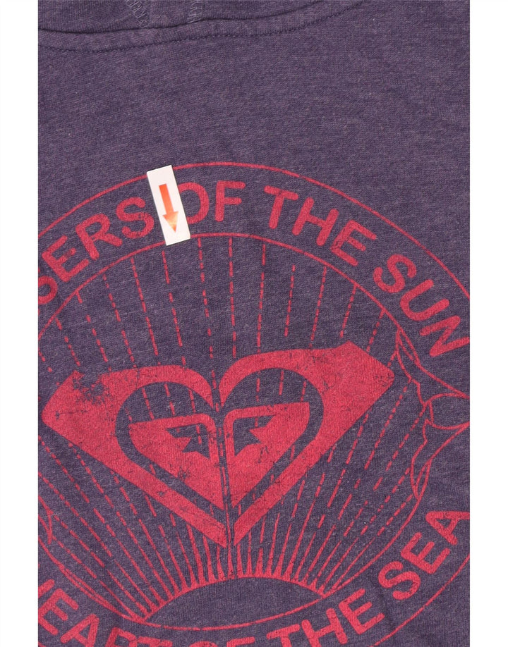 Женский джемпер с капюшоном Roxy, фиолетовый, хлопок, средний цвет