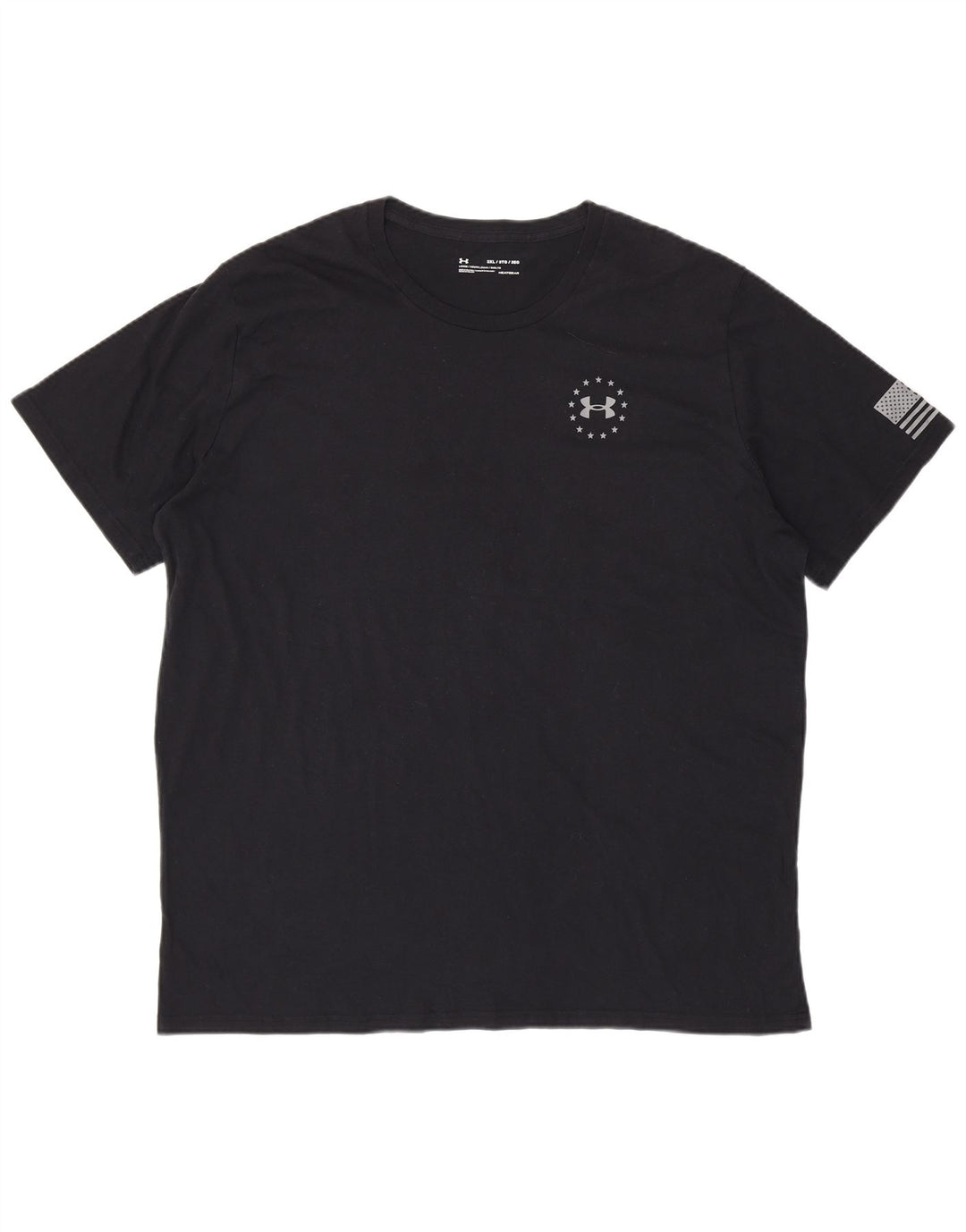 Мужская футболка с рисунком Under Armour Heat Gear, топ 3XL, черная