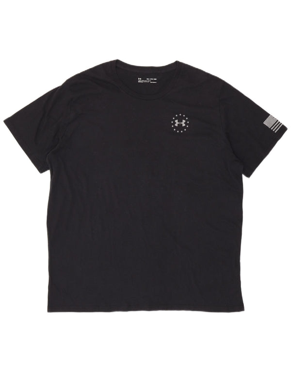 Мужская футболка с рисунком Under Armour Heat Gear, топ 3XL, черная