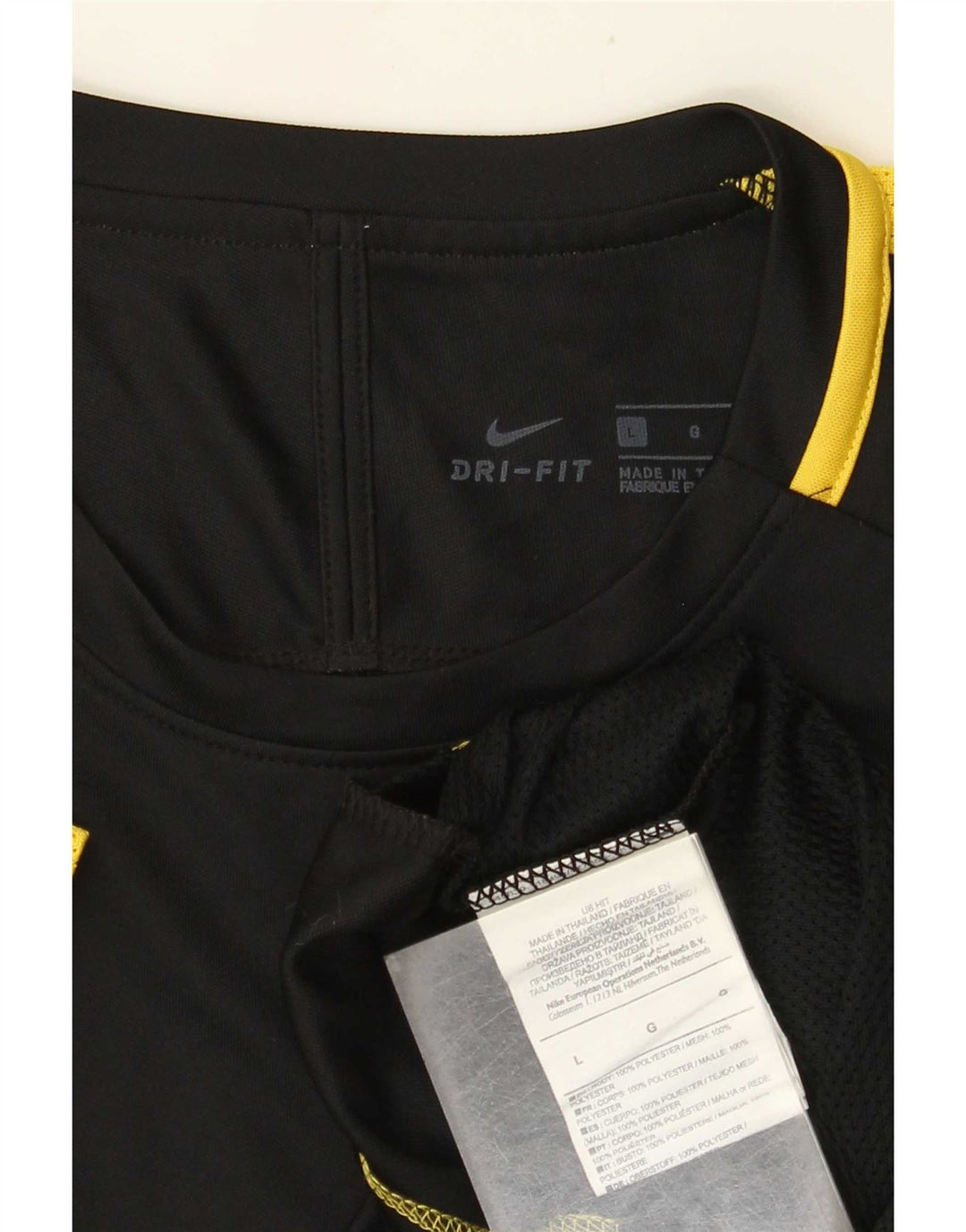 Мужская футболка Nike Dri Fit, большой черный полиэстер с цветными блоками