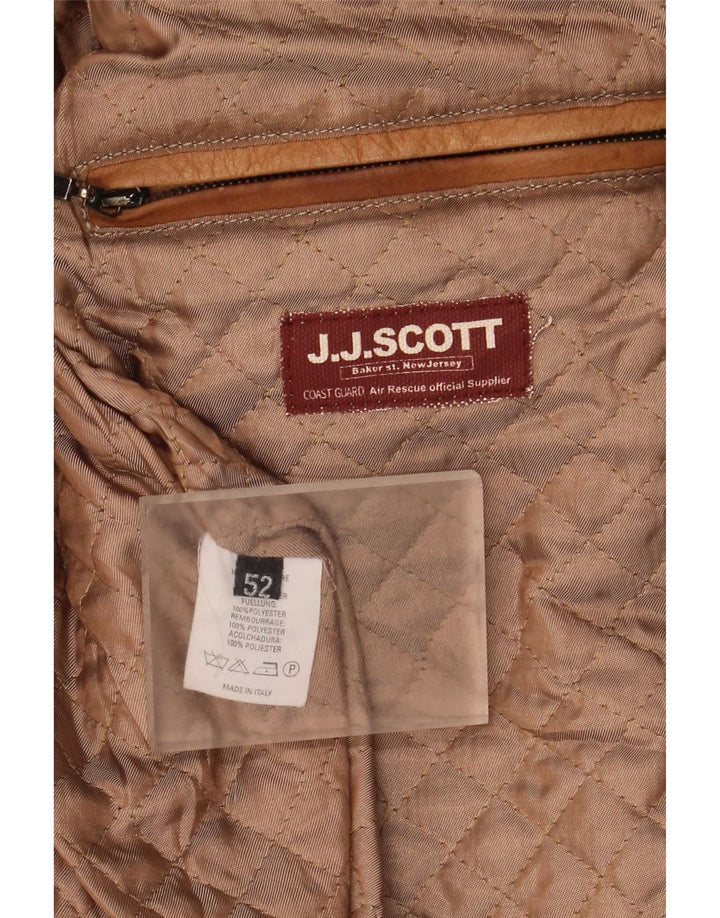 Куртка Мужская Кожаная J.J.Scott IT 52 XL Бежевая