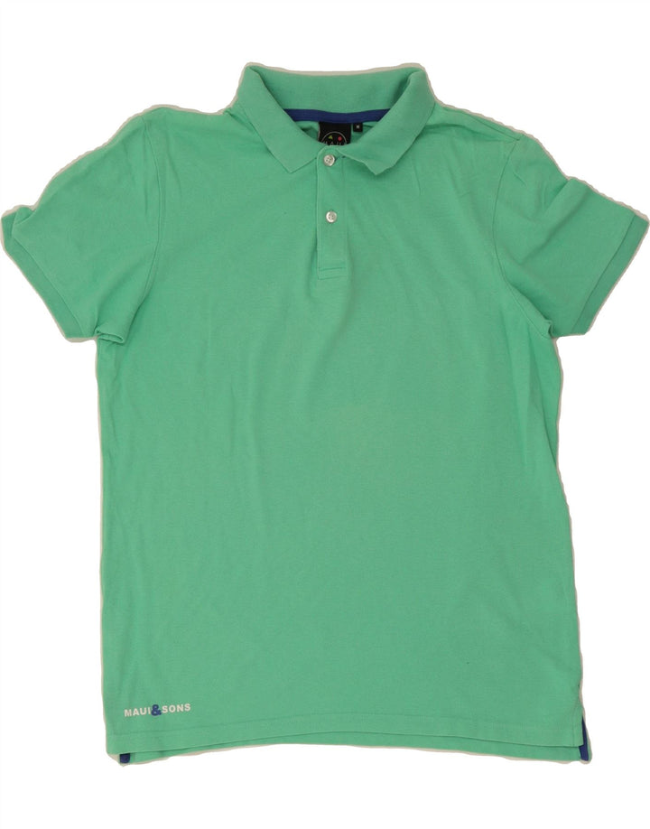 MAUI AND SONS Mens Polo Shirt Medium Green Cotton Vintage Maui and Sons and Second-Hand Maui and Sons from Messina Hembry 