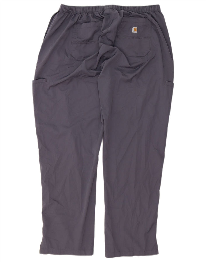 Carhartt Мужские прямые брюки карго для миниатюрных размеров, большие W34 L28, серый полиэстер