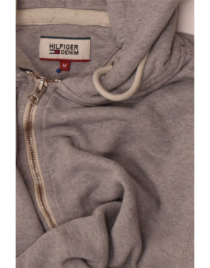 Мужской свитер с капюшоном на молнии Tommy Hilfiger среднего серого цвета