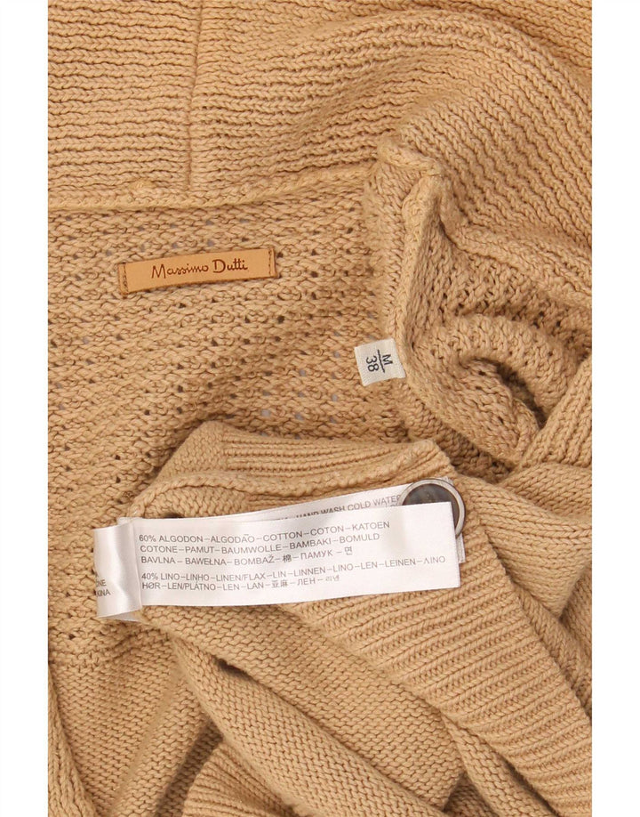 Мужской кардиган Massimo Dutti, хлопковый свитер среднего бежевого цвета
