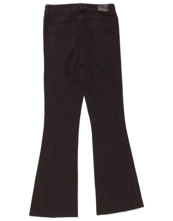 Женские расклешенные джинсы Zara EU 38, маленькие W28 L31, черный хлопок