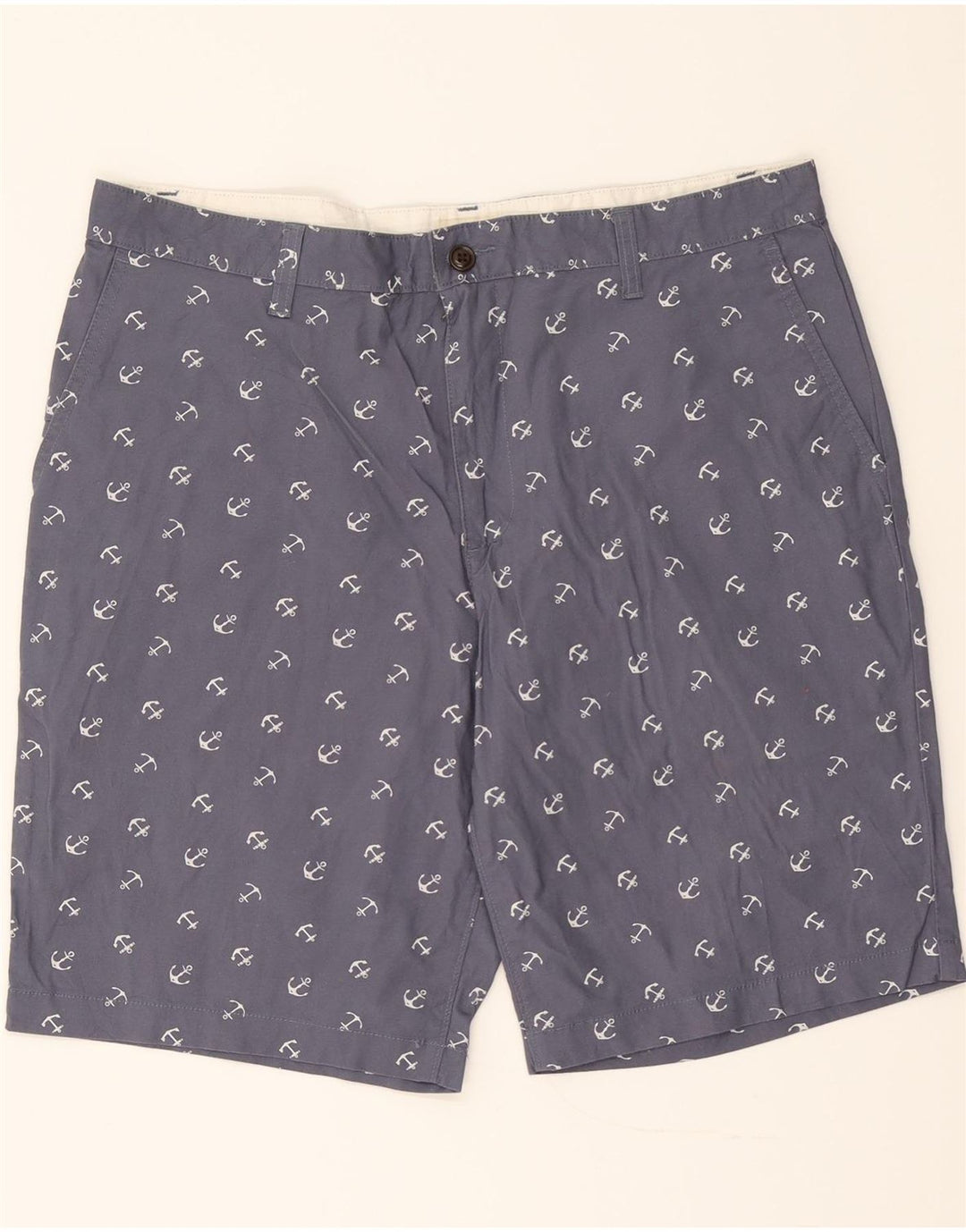 DOCKERS Mens Chino Shorts W36 Large Navy Blue Spotted Cotton Vintage Dockers and Second-Hand Dockers from Messina Hembry 