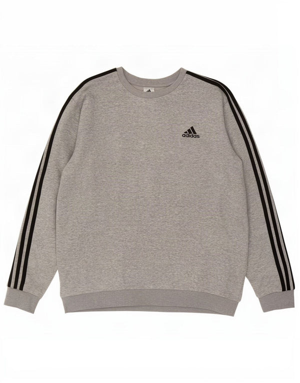Мужской свитер Adidas Jumper XL Серый хлопок в крапинку