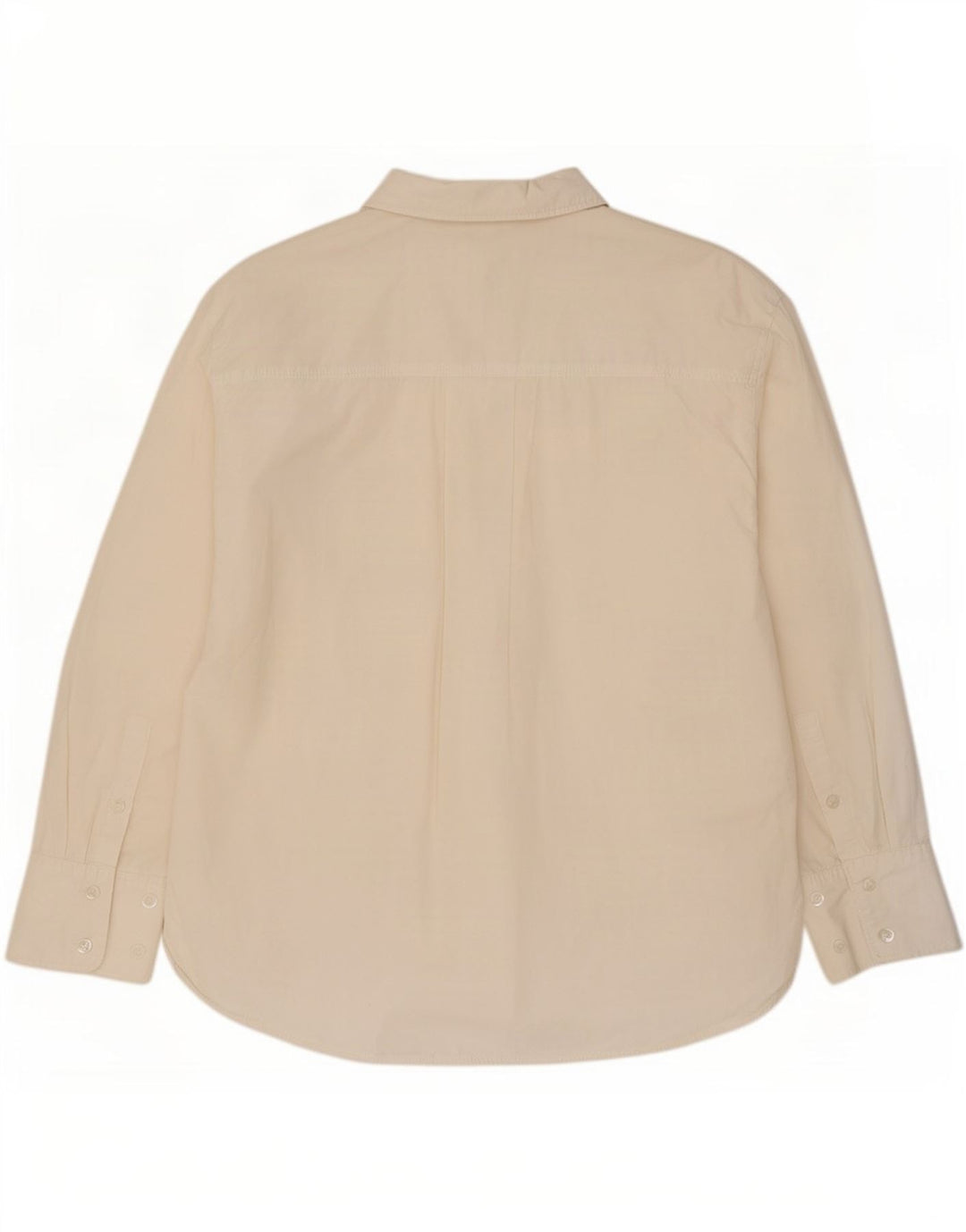 Женская рубашка оверсайз Zara UK 14, средний белый хлопок, белый цвет