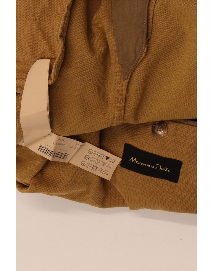 Мужской пиджак Massimo Dutti на 2 пуговицах, цвет ЕС 48, средний цвет хаки, хлопок