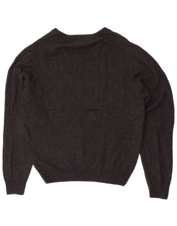 Marks & Spencer Mens Regular Fit V-Neck Jumper Sweater Large Grey Wool