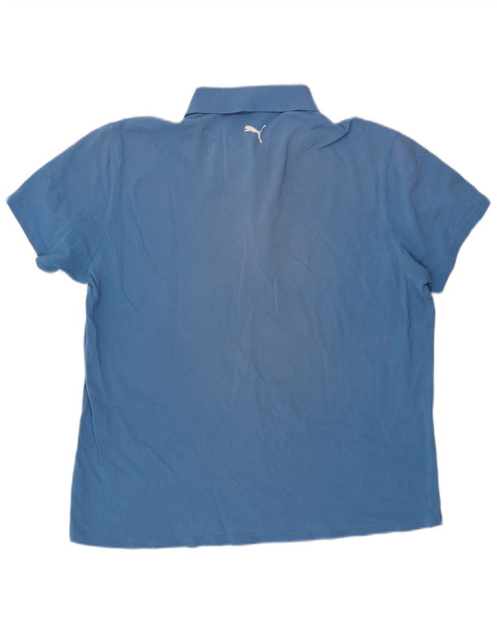 Мужская рубашка-поло PUMA XL, синяя, хлопок