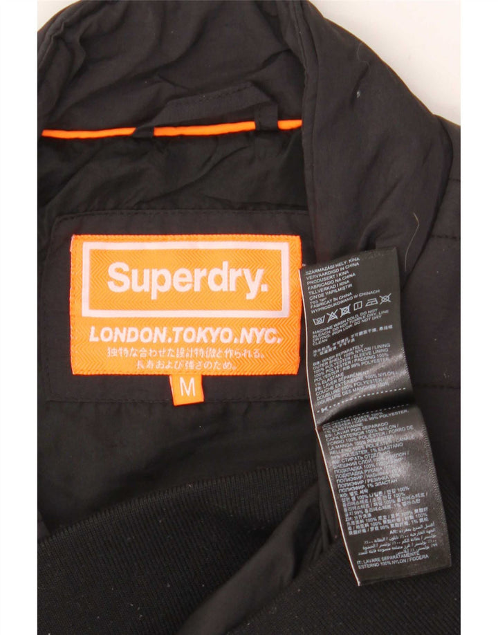 Мужская стеганая куртка Superdry UK 38, средний черный нейлон