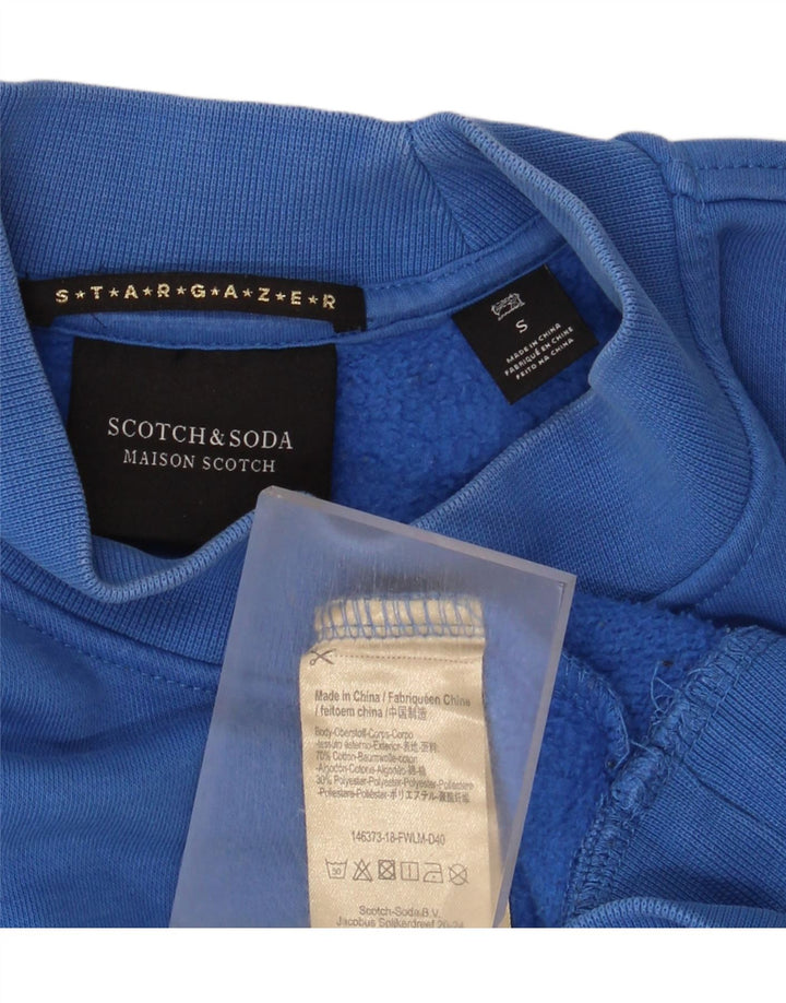 Женский джемпер большого размера с рисунком Scotch & Soda, Великобритания, 10, маленький синий
