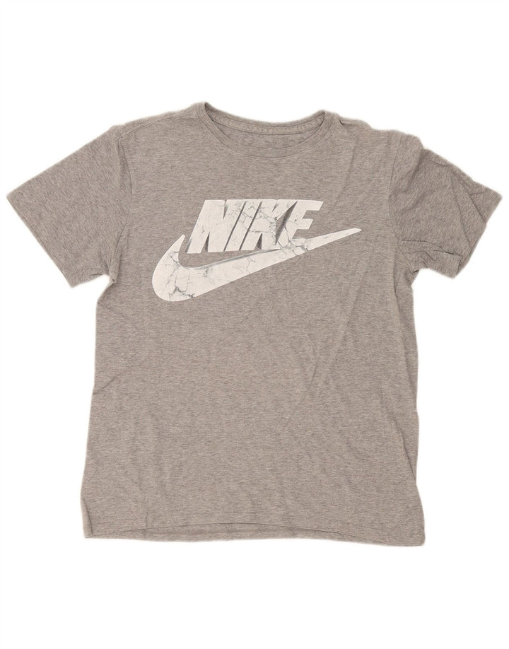 Мужская футболка с рисунком Nike Athletic Cut, маленький серый, в крапинку