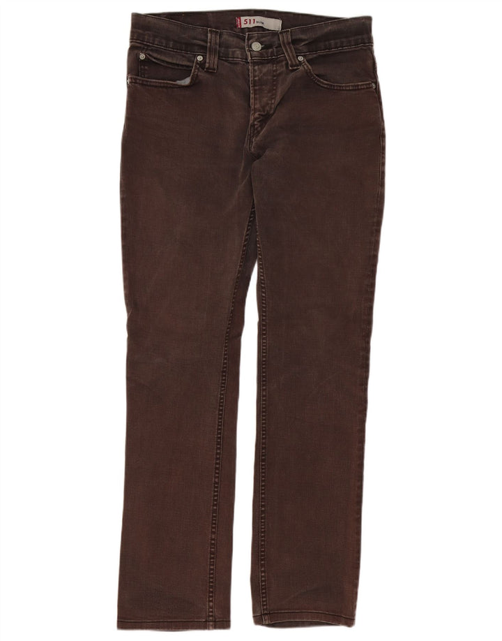 Мужские джинсы Levi's Slim 511 W32 L30 коричневые