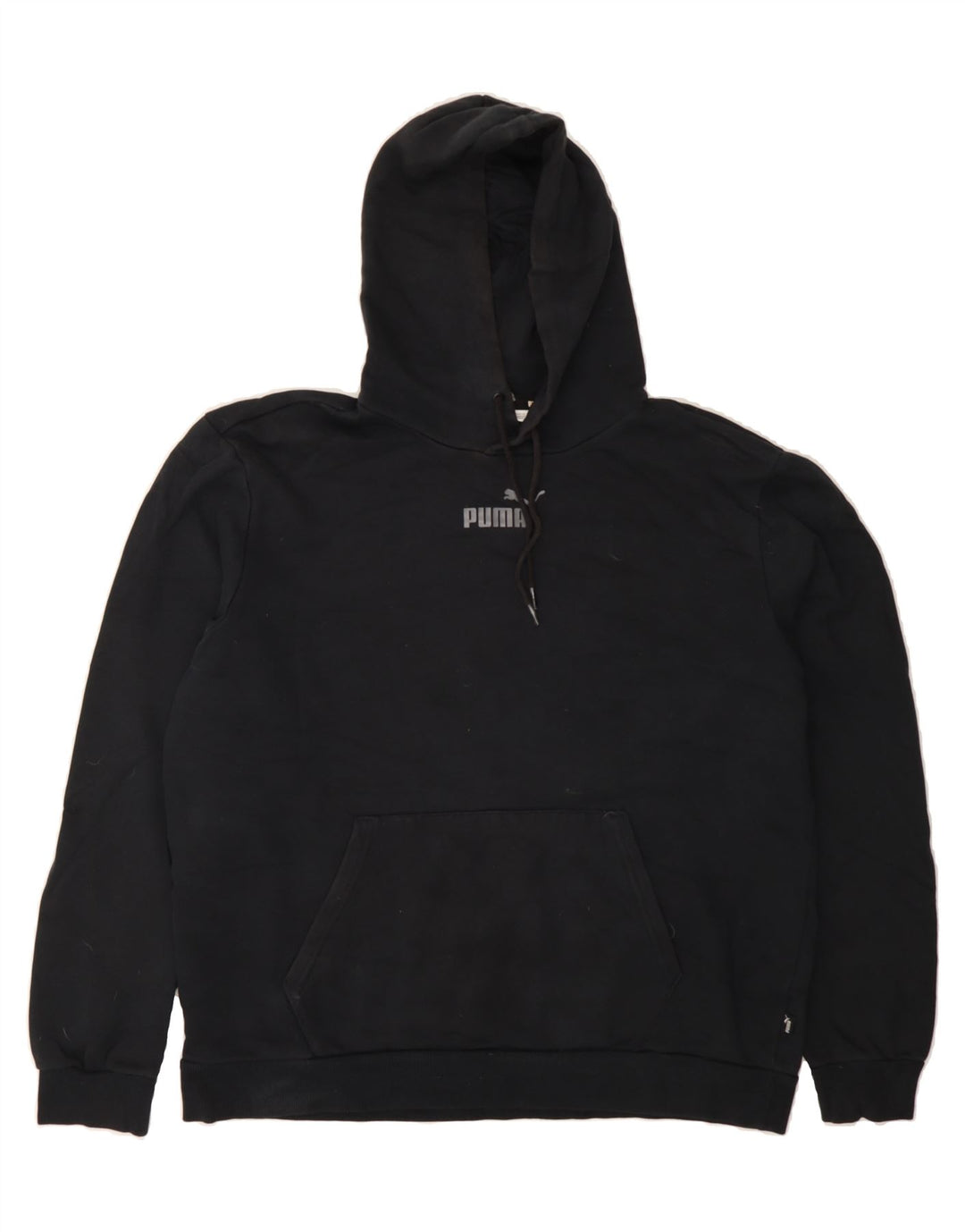 PUMA Mens Hoodie Jumper Large Black Cotton Vintage Puma and Second-Hand Puma from Messina Hembry 