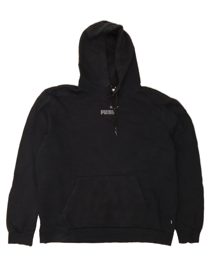 PUMA Mens Hoodie Jumper Large Black Cotton Vintage Puma and Second-Hand Puma from Messina Hembry 