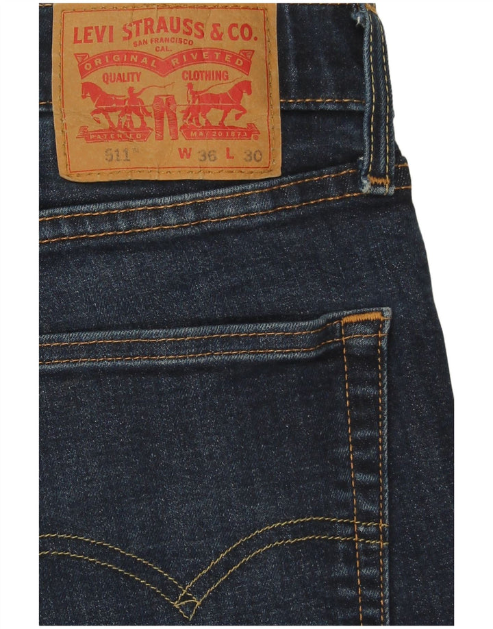 Мужские джинсы Levi's 511 Slim W36 L30 Темно-синие, хлопок