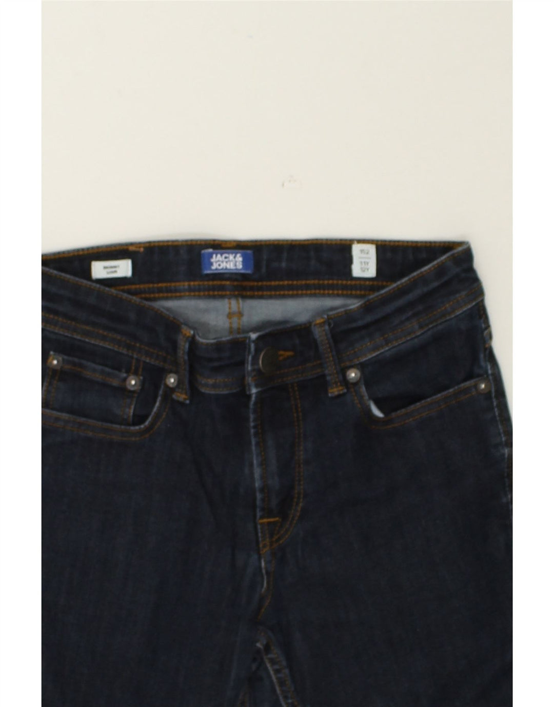 JACK & JONES Boys Liam Skinny Jeans 11-12 Years W26 L25  Navy Blue | Vintage Jack & Jones | Thrift | Second-Hand Jack & Jones | Used Clothing | Messina Hembry 