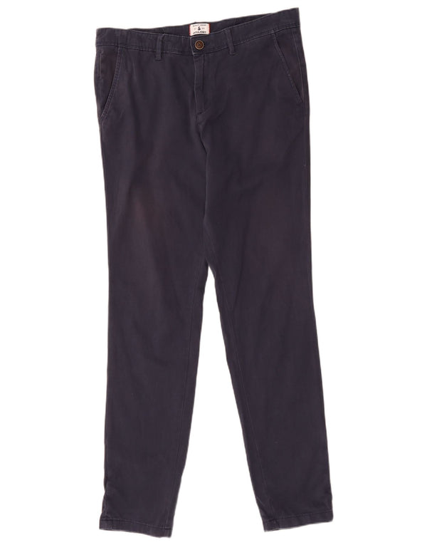 Мужские брюки-чиносы Jack & Jones W32 L32 темно-синие, хлопковые
