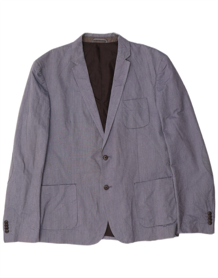 Мужской пиджак на двух пуговицах Jack & Jones IT 56 3XL синий хлопок