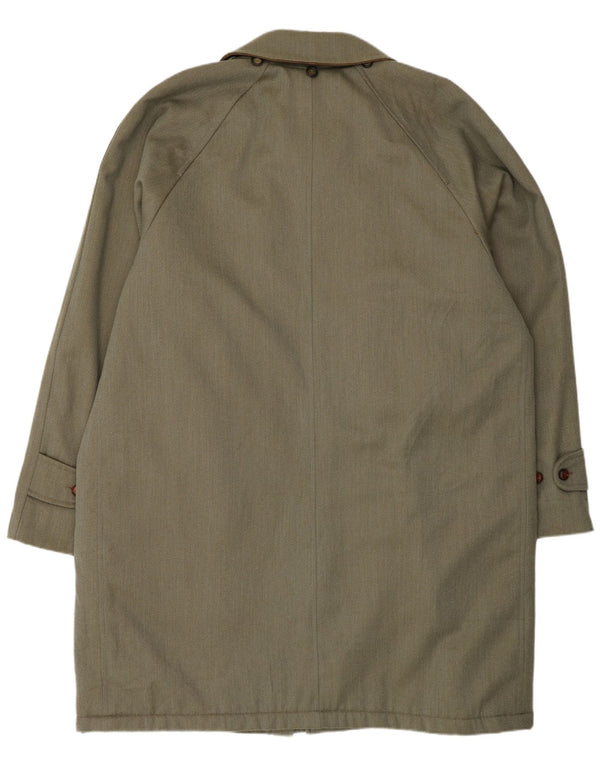 Винтажное мужское пальто EU 58 4XL зеленое шерстяное