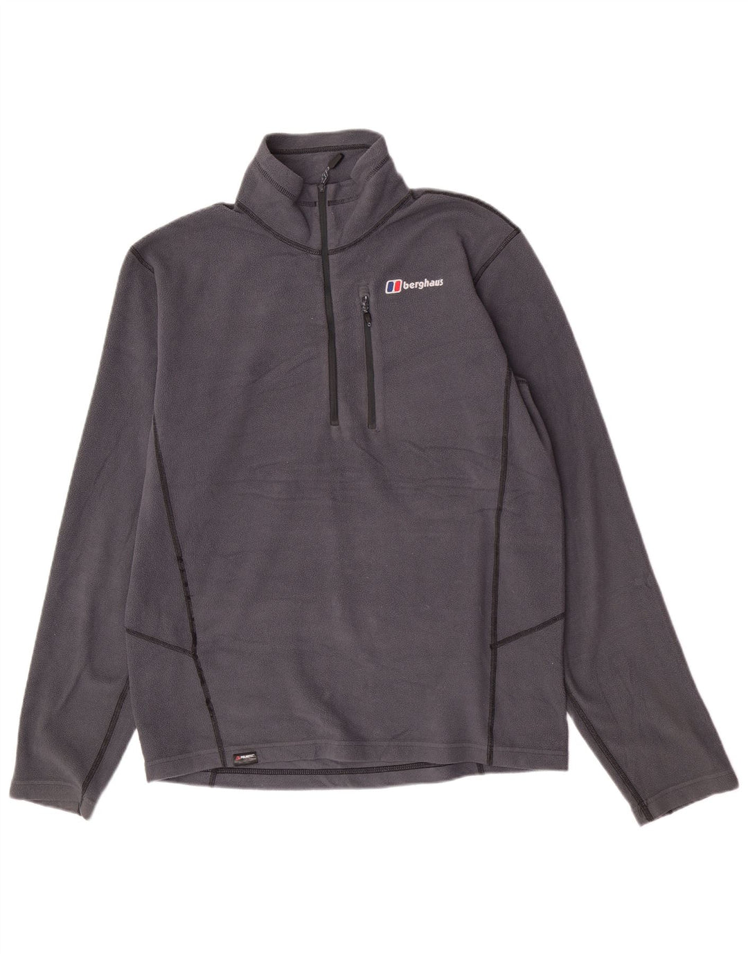 Berghaus Мужской флисовый джемпер с воротником на молнии, большой серый полиэстер