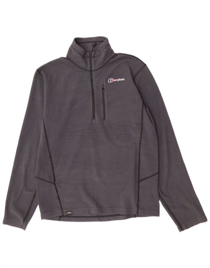 Berghaus Мужской флисовый джемпер с воротником на молнии, большой серый полиэстер