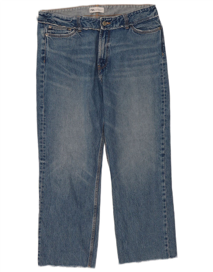 Женские прямые джинсы Zara EU 42, большие W32 L27, синие